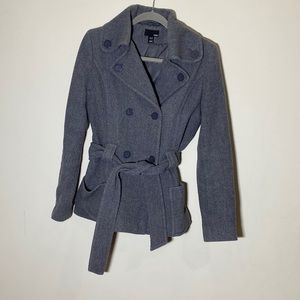 Gray pea coat
